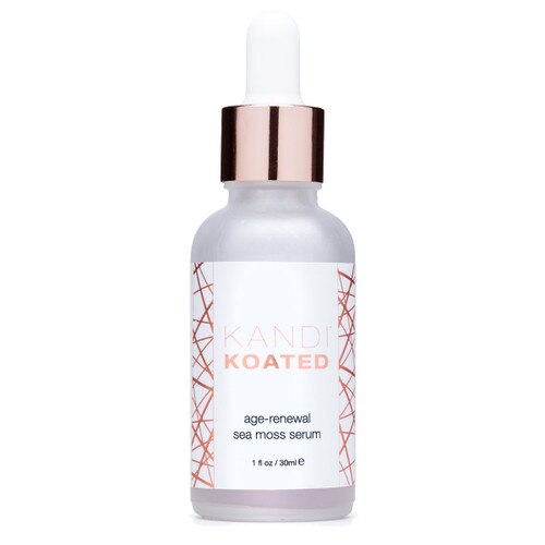 Kandi Koated Skin Care Sea Moss Serum in a 1 fluid ounce glass bottle with dropper