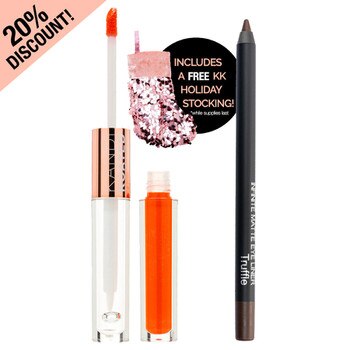 An image of the kandi koated cosmetics products in the Autumn Siren giftset