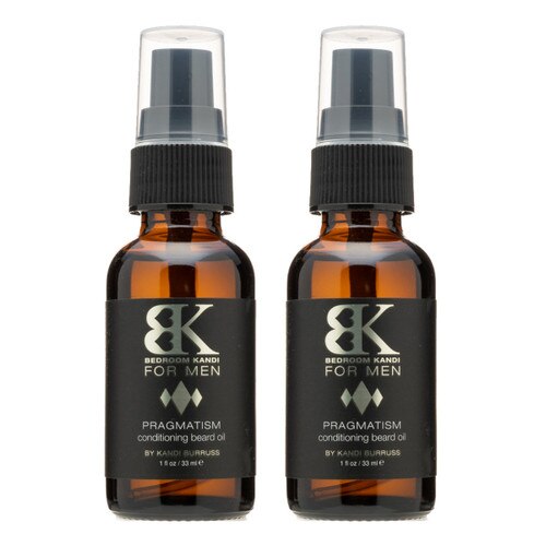 An image of two bottles of BK for Men Pragmatism Beard Oil.