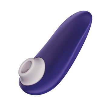 A three-quarter view of the deep purple Womanizer Starlet 3 aire pleasure technology vibrator