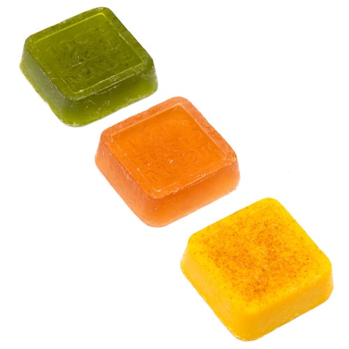 Our all-natural Kandi Koated hand-made black-created soap trio