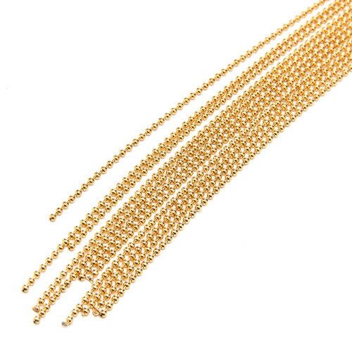 A close up of the beads on the tails of the Chain Reaction necklace flogger