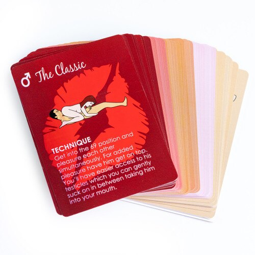 A close up of "The Classic" card, depicting and describing the sixty-nine position.