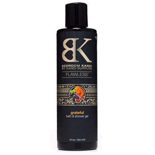 An 8.5oz bottle of Flawless body wash in the Giving Tree's Grateful