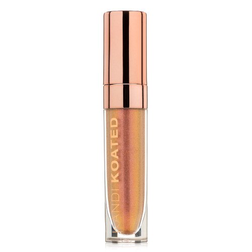 A closed clear and rose gold tube of Luster in “Bling”, a bright rose copper with a pink sheen. The tube has Kandi Koated written up the side and a rose gold cap.