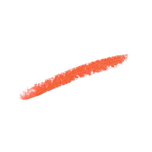 A smear of Heartbreaker cream lipstick on a white background. Heartbreaker is a vivid creamy reddish orange.