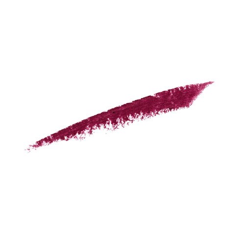 A smear of Arousal matte lipstick on a white background. Arousal is a rich wine red with purple tones.