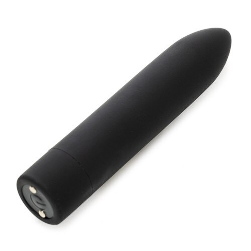 An image of the streamlined black vibrating bullet that comes with Vibin D